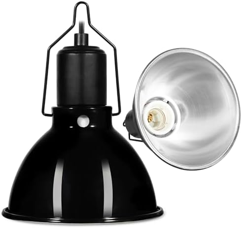 DXOPHIEX 5.5 inch Dome Reptile Light Fixture Max 100W Reptile Heat Lamp