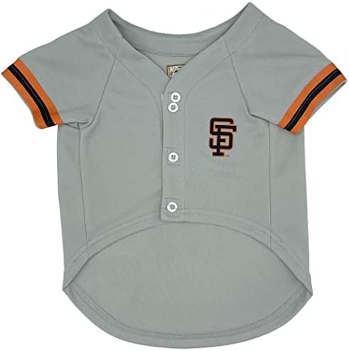 MLB SAN Francisco Giants Vintage Throwback Jersey for Dogs & Cats in Team Color. Comfortable Polycotton Material, Extra Large