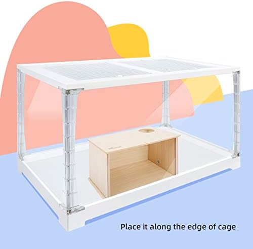 Niteangel Visible Hamster Digging Box for Syrian Dwarf Roborovski Campbell Hamsters Gerbils Mice Lemmings Degus or Other Small-Sized Pets (Burlywood)
