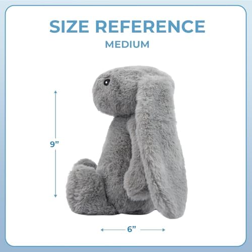Best Pet Supplies Bunny Buddy Squeaky Plush Dog Toy - Gray