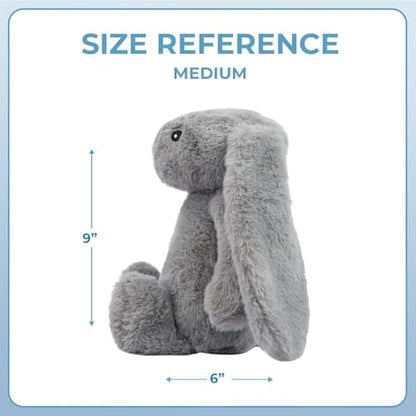 Best Pet Supplies Bunny Buddy Squeaky Plush Dog Toy - Gray