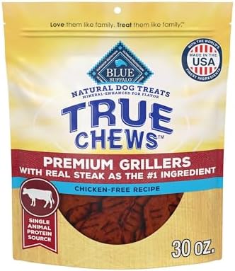 Blue Buffalo True Chews Premium Jerky Cuts Steak Dog Treats, 30 oz