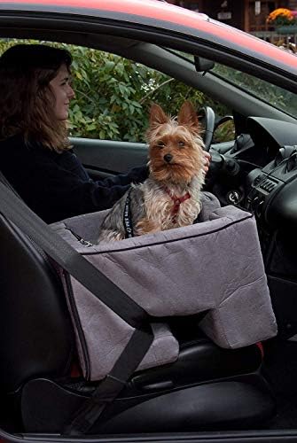 Pet Gear Lookout Booster Car Seat, Removable Comfort Pillow, Safety Tether Included, Installs in Seconds, No Tools Required, 2 Sizes, 3 Colors, Charcoal, Large (PG1122CH)
