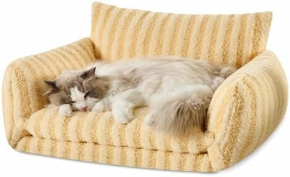 Hollypet Cat Bed Small Dog Orthopedic Couch Beds for Pets up to 20 lbs