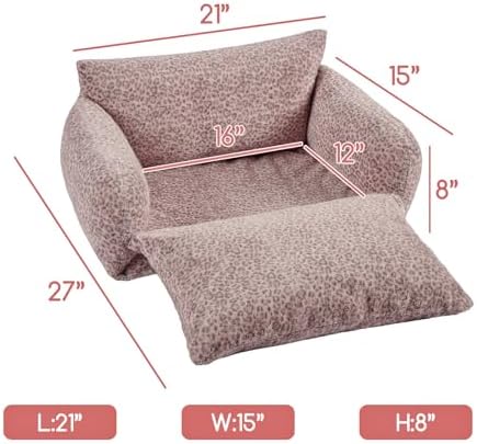 Hollypet Cat Bed Small Dog Orthopedic Couch Beds for Pets up to 13 lbs