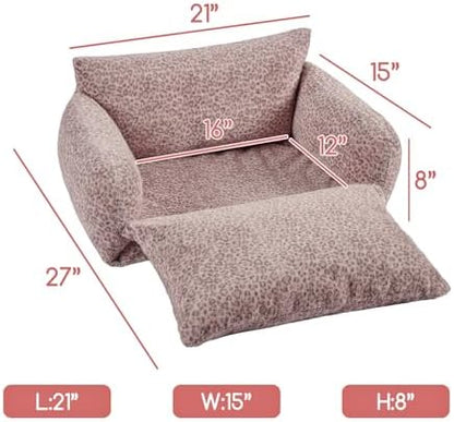 Hollypet Cat Bed Small Dog Orthopedic Couch Beds for Pets up to 13 lbs