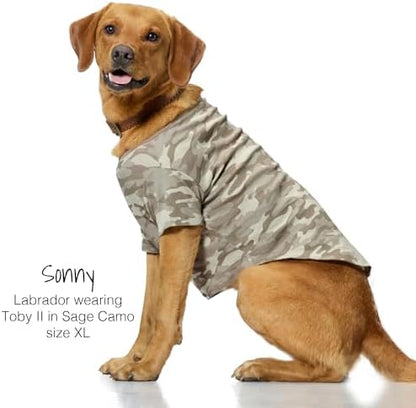 Pet Passion Toby II Dog T-Shirt, 3 Pack, Sage Camo, X-Large