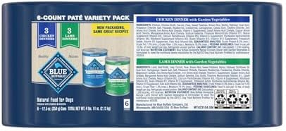 Blue Buffalo Homestyle Recipe Variety Pack Wet Dog Food, 12.5 oz, 6 ct