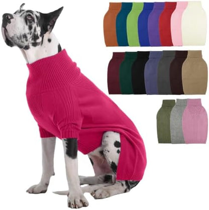IECOii Great Dane Sweater,Extra Large Dog Sweaters for Giant Breed Dogs 4XL