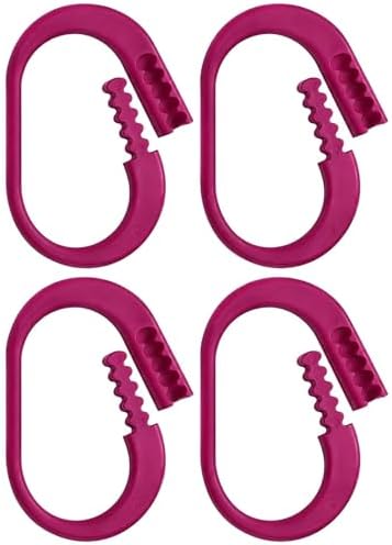 Shinylin 4 Pcs Protective Horse Blocker Tie Multi-Purpose Horse Clip Portable Versatile and Reusable Tie with Quick Release Under Heavy Pressure Design for When Secure is a Concern(Pink)