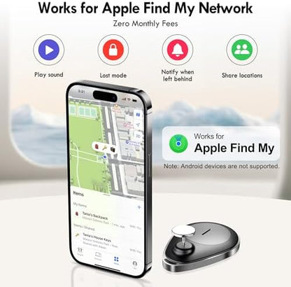 lulaven GPS Tracker for Kids 4 Pack, Magnetic Unlocker Tool, Hidden Anti-Removal Pin Tag, Works with Apple Find My (iOS only), No Monthly Fee, Tracking Device for Children Elderly Pets Backpack