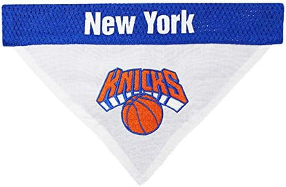 Pets First NBA Dog Bandana - New York Knicks Reversible Pet Bandana. 2 Sided Home & Away Sports Bandana with a PREMIUM Embroidery TEAM Logo, Large/X-Large