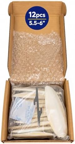 Birds LOVE 5.5 - 6″ Cuttlebones for Birds – 100% Natural Sun-Dried Calcium & Beak Conditioning Supplement for Parakeets, Budgies, Cockatiels, Finches & Canaries – 12 Pack with Holder – Made in Vietnam