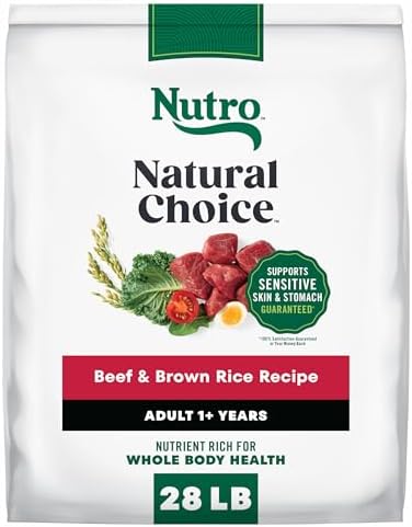 Nutro Natural Choice Adult Dry Dog Food, Beef & Brown Rice Recipe, 28 lb