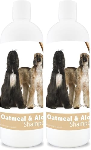 Healthy Breeds Afghan Hound Oatmeal Shampoo with Aloe 16 oz (Pack of 2)