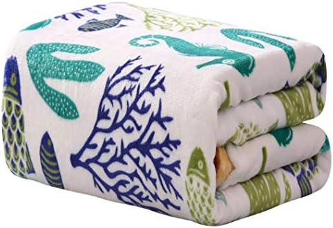 Valerian Luxury Velvet Super Soft Light Weight Blanket Prints Fleece Throw - All Year Round Home Decor, Fuzzy Warm and Cozy Throws, Couch and Gift, 50 x 60inch, Sea Coral