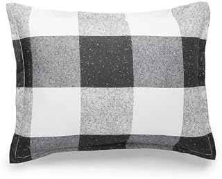Amazon Basics Lightweight Microfiber Comforter Set, 2-Piece, Twin/Twin XL, Black/White Checkerboard