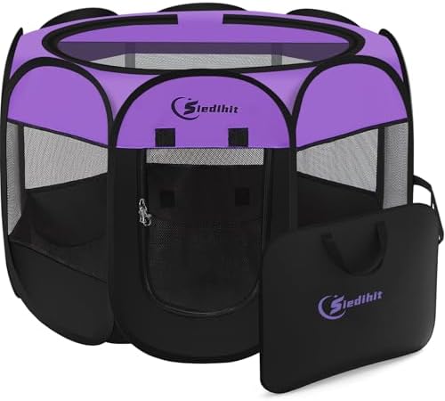 Siedihit Large Dog Playpen, Puppy Pet Playpen Indoor, Dogs Tent Crates Cage