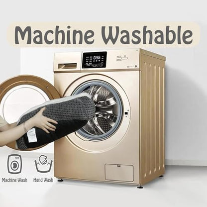 Luxury Square Grey Cat & Dog Bed - Soft Washable Animal Pet Beds with Anti-Slip & Water-Resistant Bottom, Perfect for Indoor Small Dogs & Cats, Kittens & Puppies