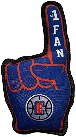 Pets First NBA #1 Fan Toy. Best Sports Dog Toy with Double Stitched Trim and Tough Nylon Material Filled with Chewable Polyfil and Inner Squeaker