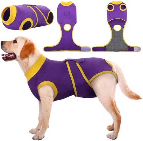 Kuoser Recovery Suit for Dogs Cats, Soft Dog Surgery Suit Female Male Spay