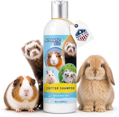 Atlantic Rush Shampoo for Small Pets- 8oz Fragrance Free Critter Shampoo