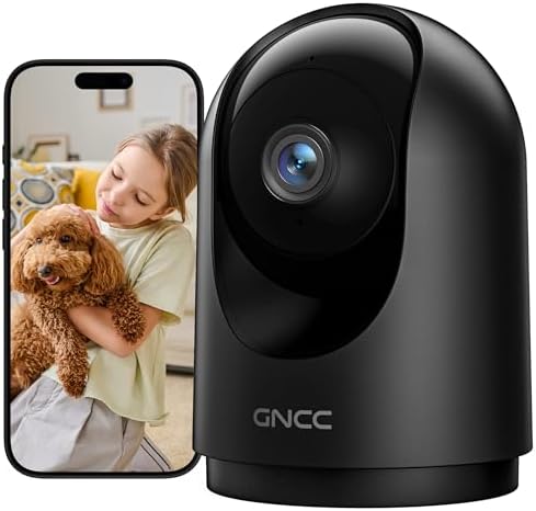 GNCC 2K Indoor Security Camera with Motion Detection, 2.4G WiFi, 1Pack