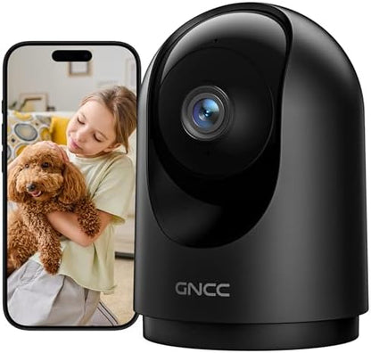GNCC 2K Indoor Security Camera with Motion Detection, 2.4G WiFi, 1Pack