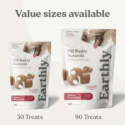 Presidio Earthly Pill Buddy Naturals - PB & Apple Recipe Pill Hiding Treats for Dogs - Make A Perfect Pill Concealing Pocket Or Pouch for Any Size Medication - 30 Servings