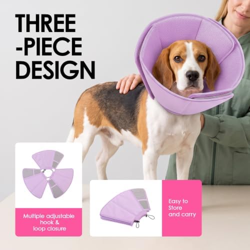 AOFITEE Dog Cones for Medium Dogs, Soft Dog Cone Collar After Surgery
