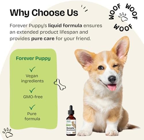 Forever Puppy Reishi Mushroom for Dogs - Immune Support - 2 oz