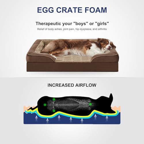 FURTIME Orthopedic Medium Dog Bed, Supportive Waterproof Pet Bed