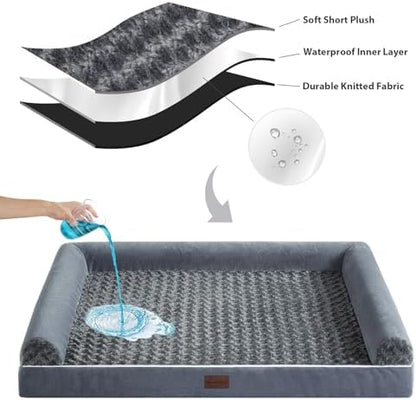 BFPETHOME Orthopedic Washable Large Dog Bed for Senior Dog Comfy Sleep