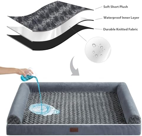 BFPETHOME Orthopedic Washable XXL Dog Bed for Senior Dog Cozy Sleep