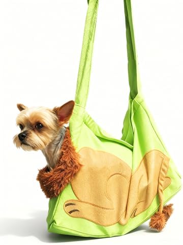Lion Cat Carrier for Small Cats & Puppies, Canvas Pet Sling Bag