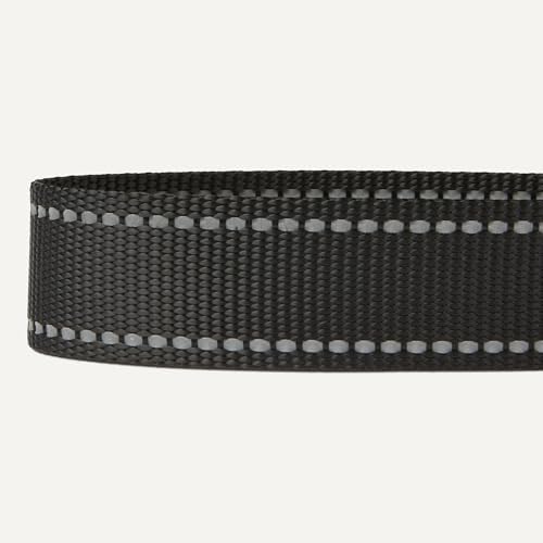 Amazon Basics Reflective Polyester Dog Collar, Adjustable Length 21"-37", 1.4" W, Quick-Release Buckle for Easy On/Off, Extra Large, Black
