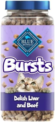 Blue Buffalo Bursts Liver & Beef Crunchy & Creamy Cat Treats, 12 oz