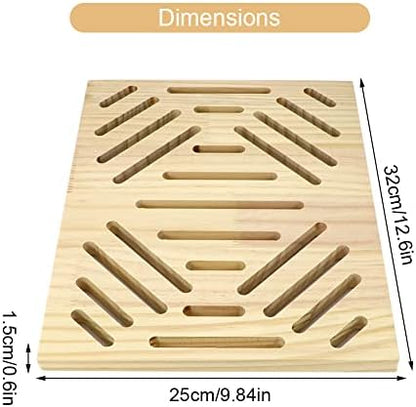 Litewoo Rabbit Scratch Board Claw and Teeth Care Chew Toy Bunny Wood Pad, B