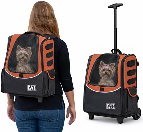 Pet Gear I-GO2 Roller Backpack, Medium Escort, Tangerine