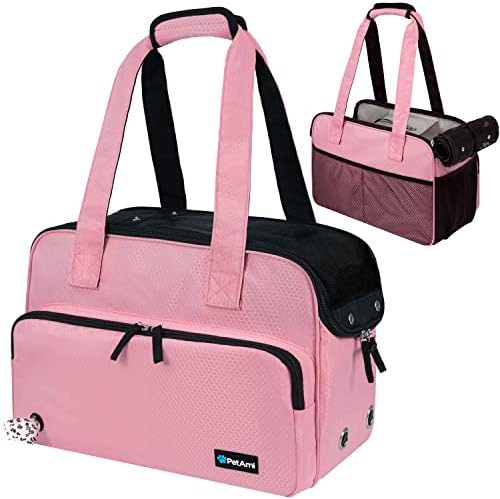 PetAmi Small Dog Purse Carrier, Airline Approved Soft Sided Tote, Pink