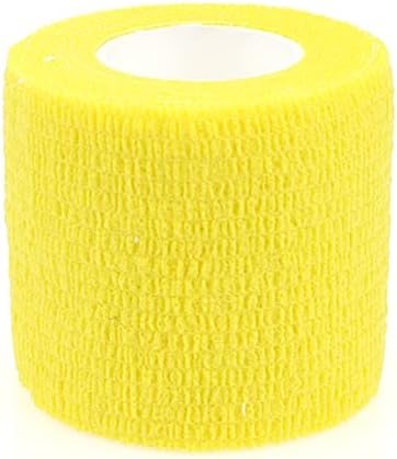Self Adhesive Bandage Wrap Animal Cohesive Bandage Self Adherent Wrap First Aid Tape for Dogs Cats Horses Birds & Wrist Healing Ankle Sprain (2 Inch Yellow 12 Rolls)