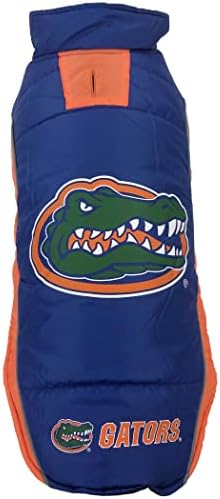 Pets First Collegiate Florida Gators Puffer Vest for Dogs & Cats. Size Small. Warm, Cozy, and Waterproof Dog Coat, for Small and Large Dogs/Cats.