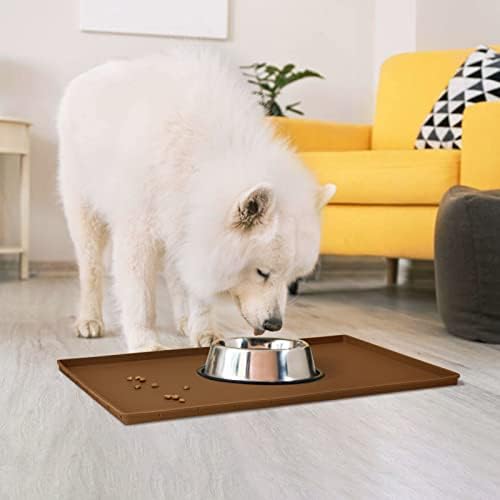 Silicone Dog Food Mat Waterproof Pet Feeding Tray for Small Medium Dogs