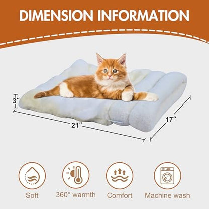 3 in 1 Semi-Enclosed Self Warming Burrow Cat Bed Sleeping Cave