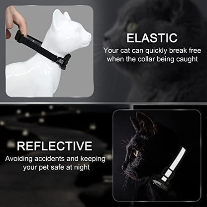 Reflective AirTag Cat Collar, Integrated Cat Collar with Air Tag Holder
