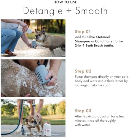 Soothe & Smooth Dog Bath Set by Veterinary Formula & Tweezerman, 3-Piece