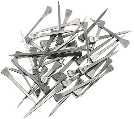 E-outstanding 50Pcs Steel 1.2 Inch E3 Horseshoe Nail, Low-Carbon Steel