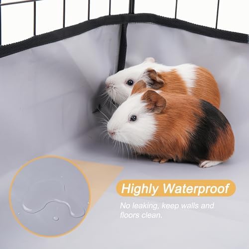Guinea Pig Cage Liner Tarp Bottom Waterproof and Washable Base Also for Rabbits, Bunny, Chinchesillas, Hedgehog, Ferrets and Other Small Animals(24x96 inches)