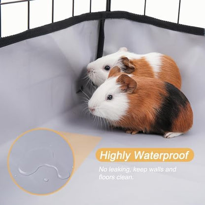 Guinea Pig Cage Liner Tarp Bottom Waterproof and Washable Base Also for Rabbits, Bunny, Chinchesillas, Hedgehog, Ferrets and Other Small Animals(24x96 inches)