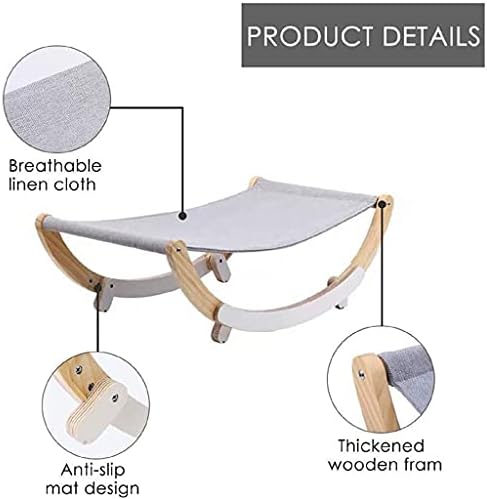 Pet Bed Solid Wood Cats Bed Cats Bed Dog Bed Teddy Bed Cats Litter Cats Cradle Breathable Design Warm in Winter and Cool in(E)
